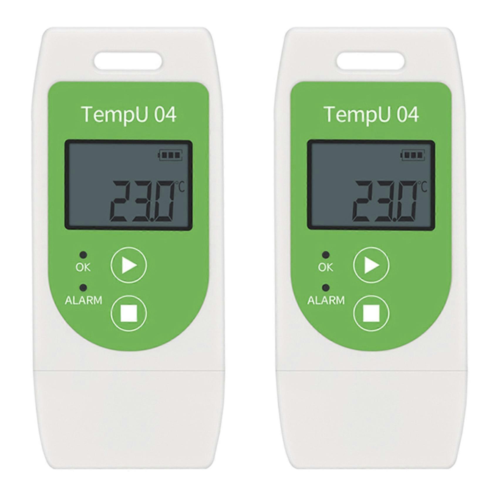 2X TempU04 USB Temperature Data Logger Recorder with 32000 Points Capacity Reusable TEMP Data Logger 30%OFF