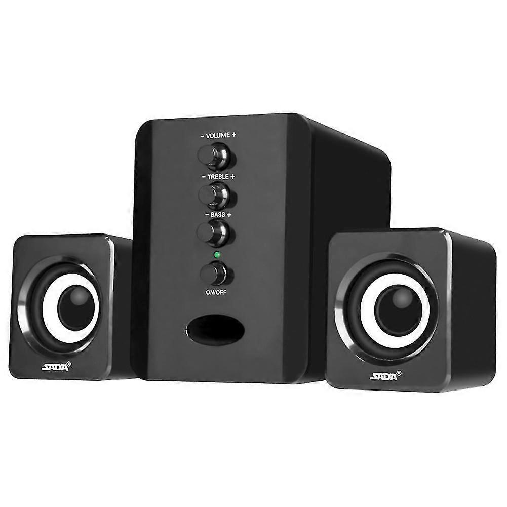 3pcs Usb 2.1 Mini Wired Desktop Laptop Computer Subwoofer Stereo Music Player