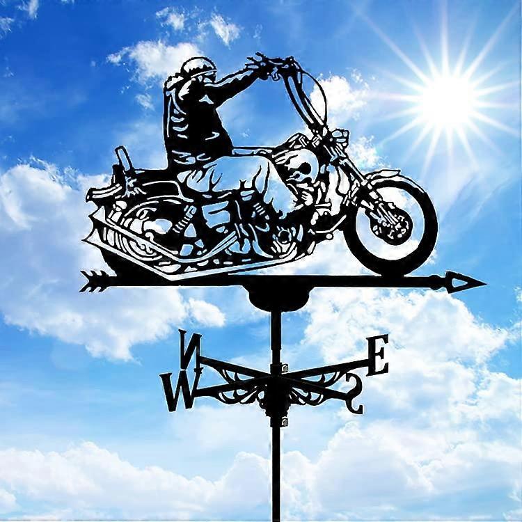 Stainless Steel Garden Weather Vane Retro Wind Direction Indicator with Mounting Bracket