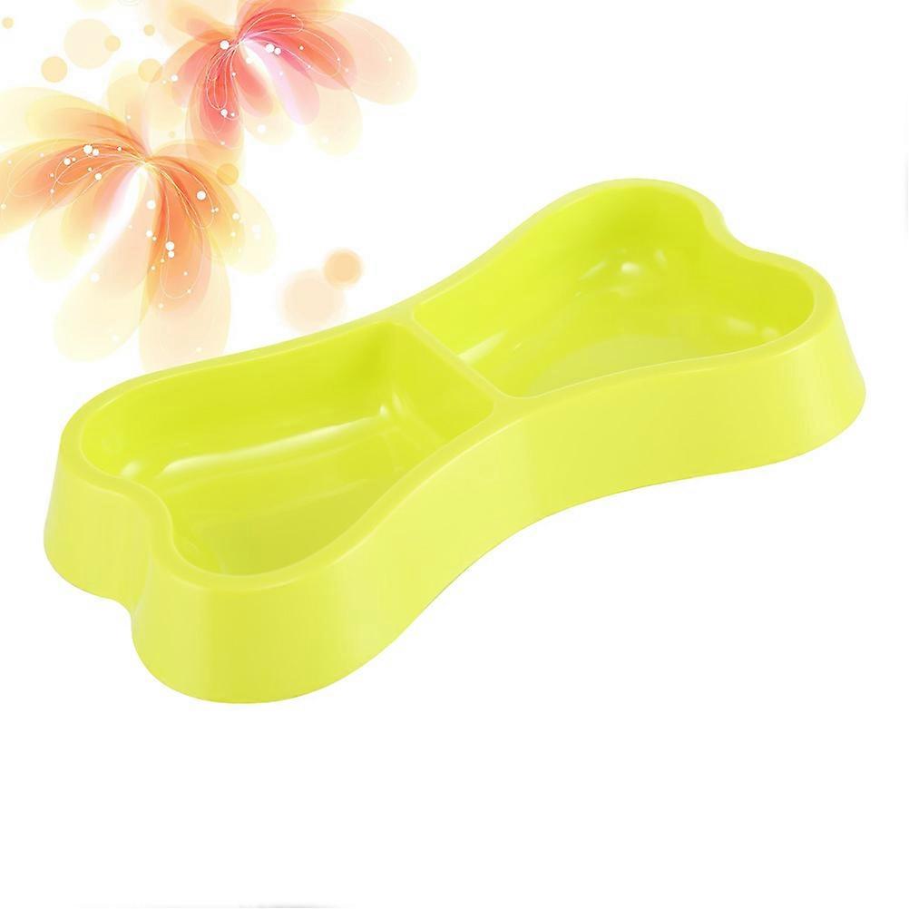 Dual Pet Bowl for Feeding Portable Bone Shape Feeder