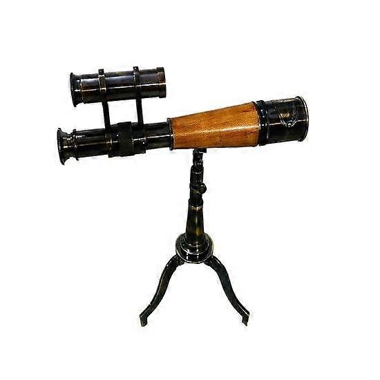Vintage Marine Solid Brass Tabletop Tripod Telescope 25.4cm