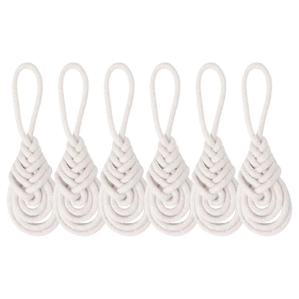 Handmade Rustic Napkin Rings for Table Decor 6Pcs Rope Knots