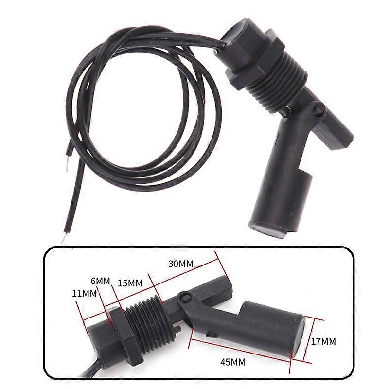 1Pc 12V-110V Fluid Level Detector with PP Plastic Floating Switch; Water Level Sensor