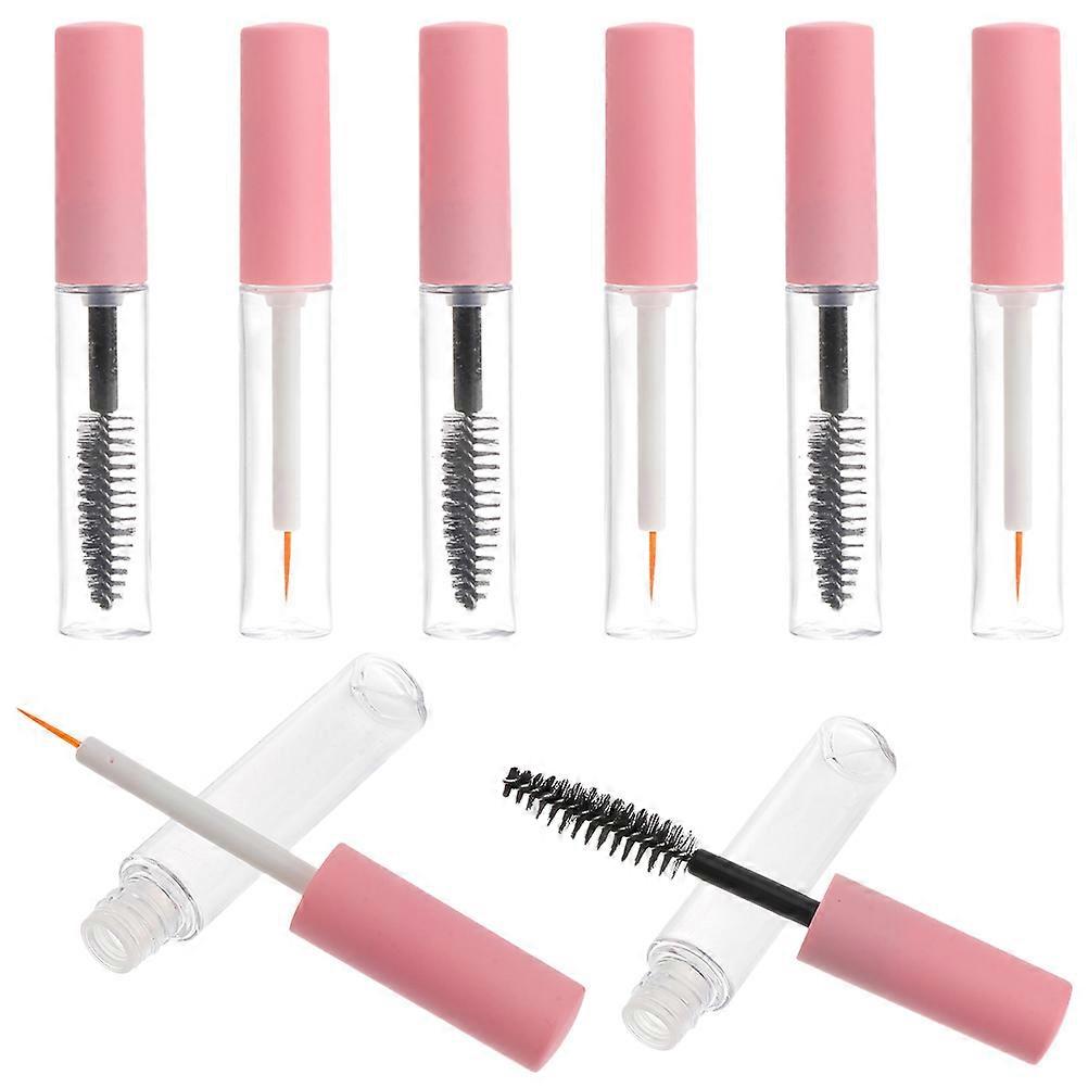 Refillable Mascara Tube Empty Lash Tubes for 2Sets Pink Eyelash Bottles