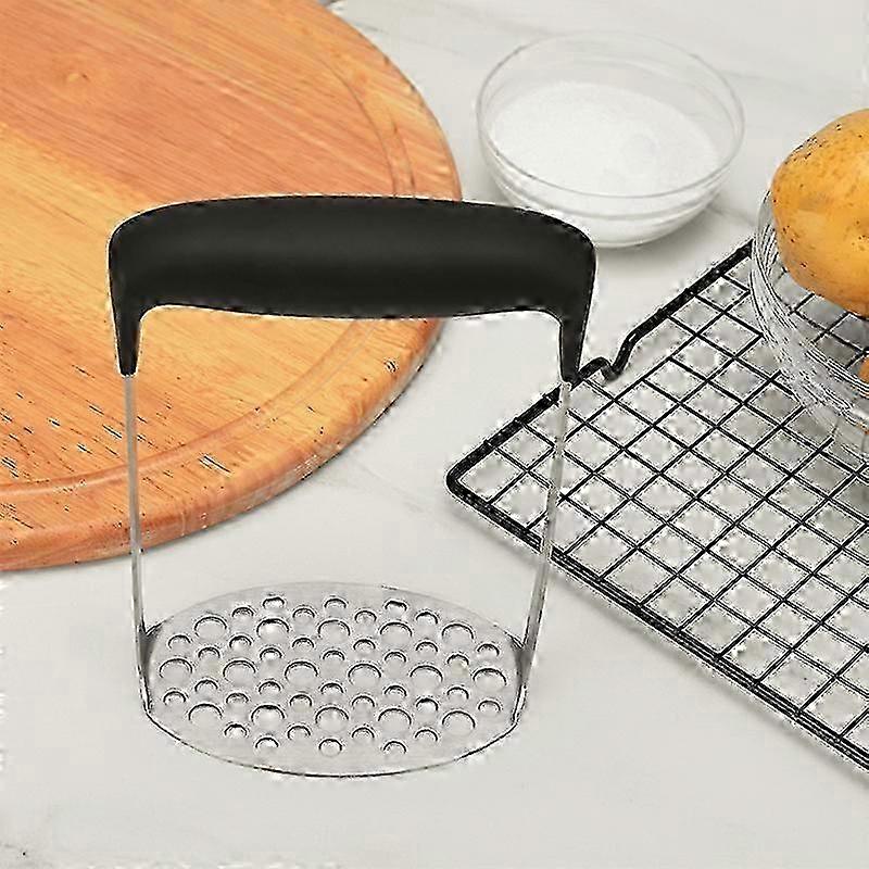 Professionellt rostfritt stål med mjuka komforthandtag matmasher - perfekt