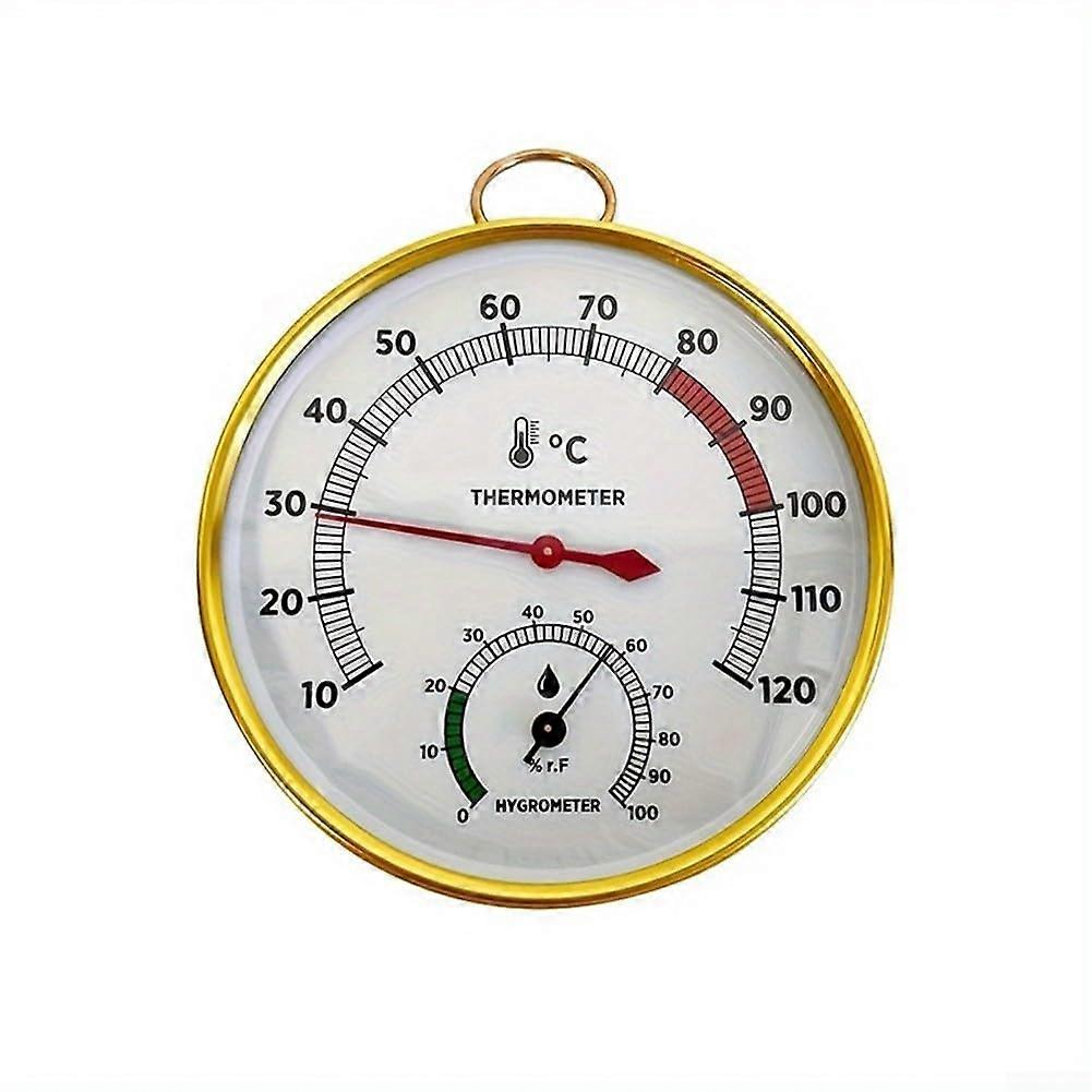 Stylish Sauna Thermometer Hygrometer with Metal Frame for Easy Temperature and Humidity Reading