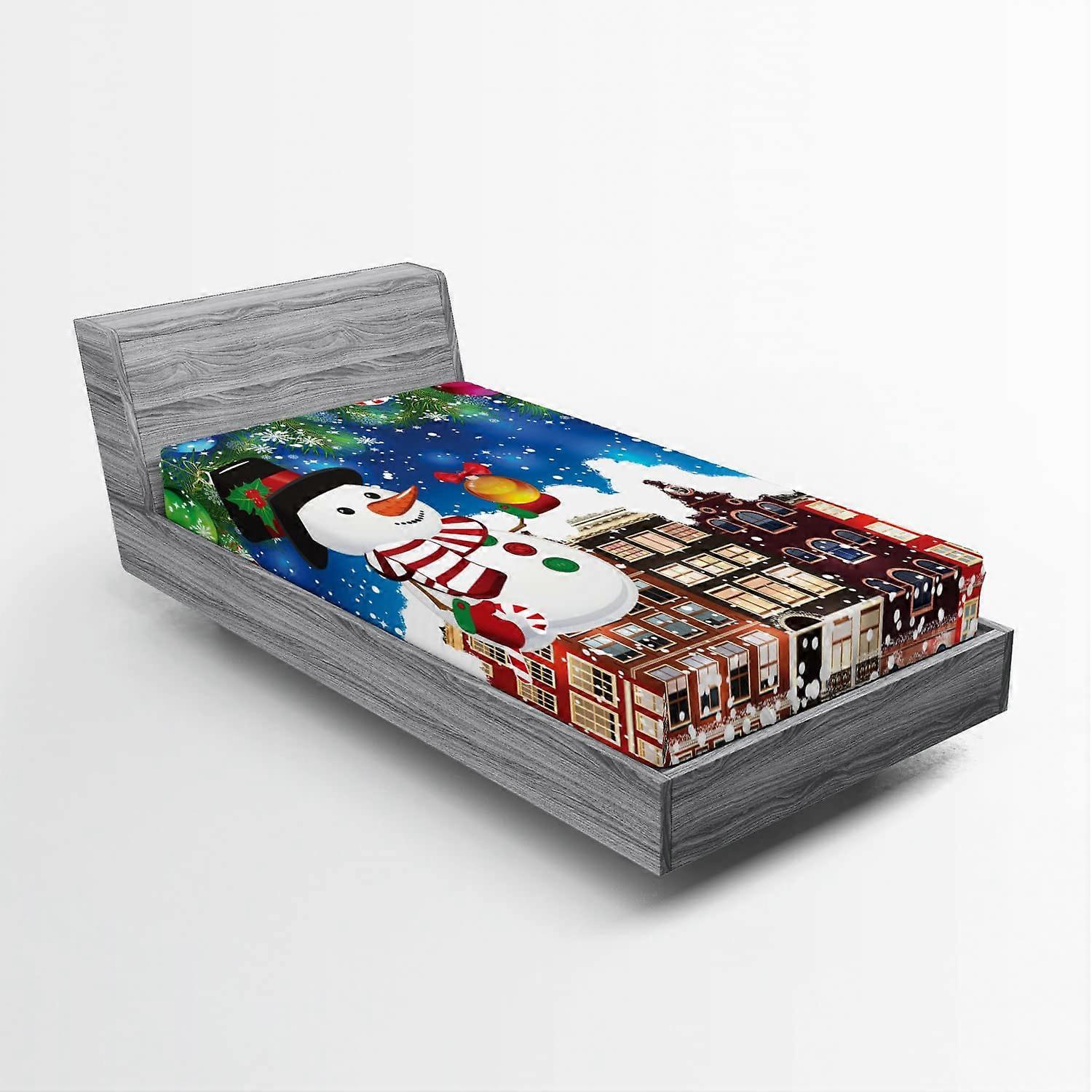 Twin Fitted Sheets 2 Pack Deep Pocket AllRound Elastic Hotel Quality Blue Brown