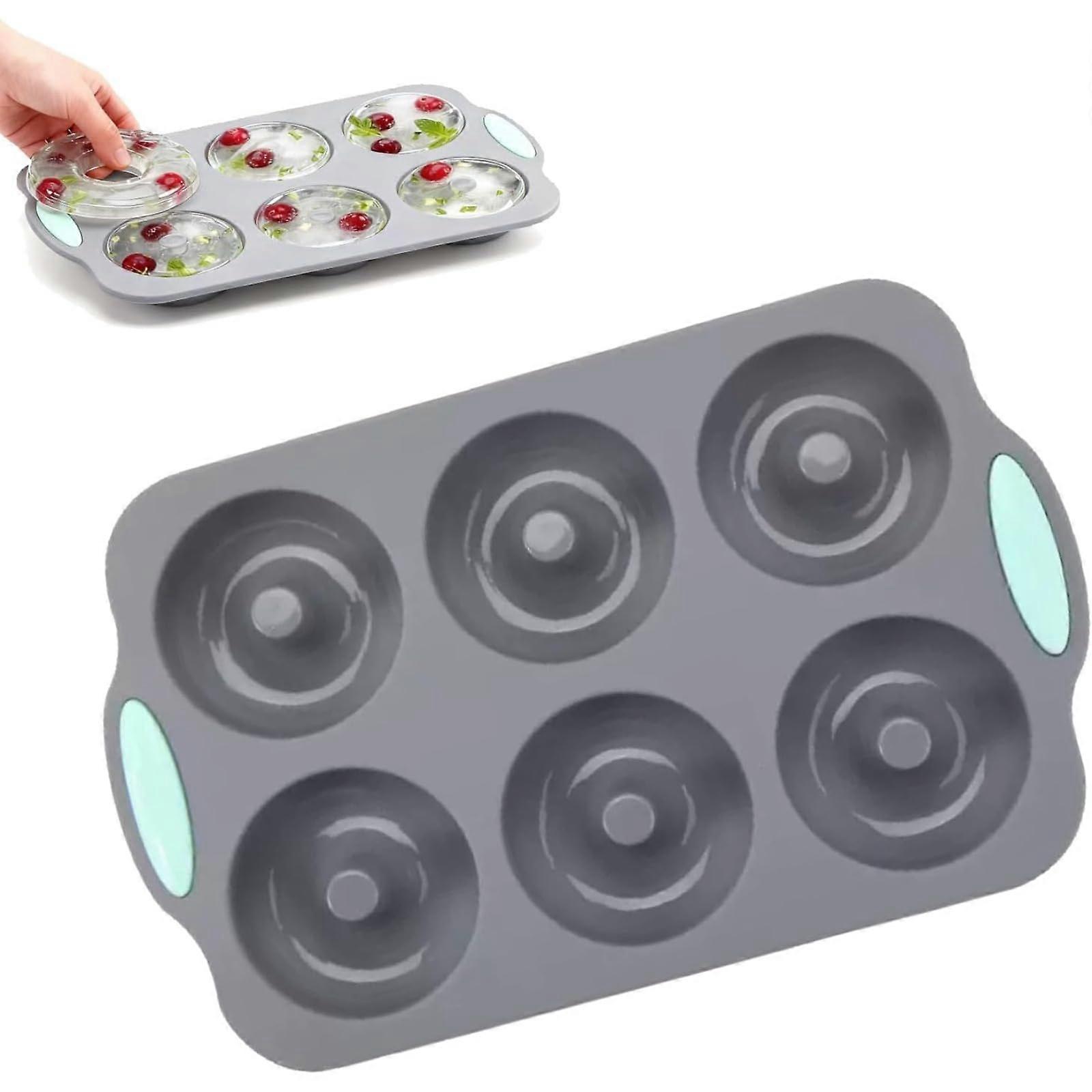 Silicone Ice Cube Mold Christmas Wreath Shape Easy Release MultiPurpose for Ice Cake Soap