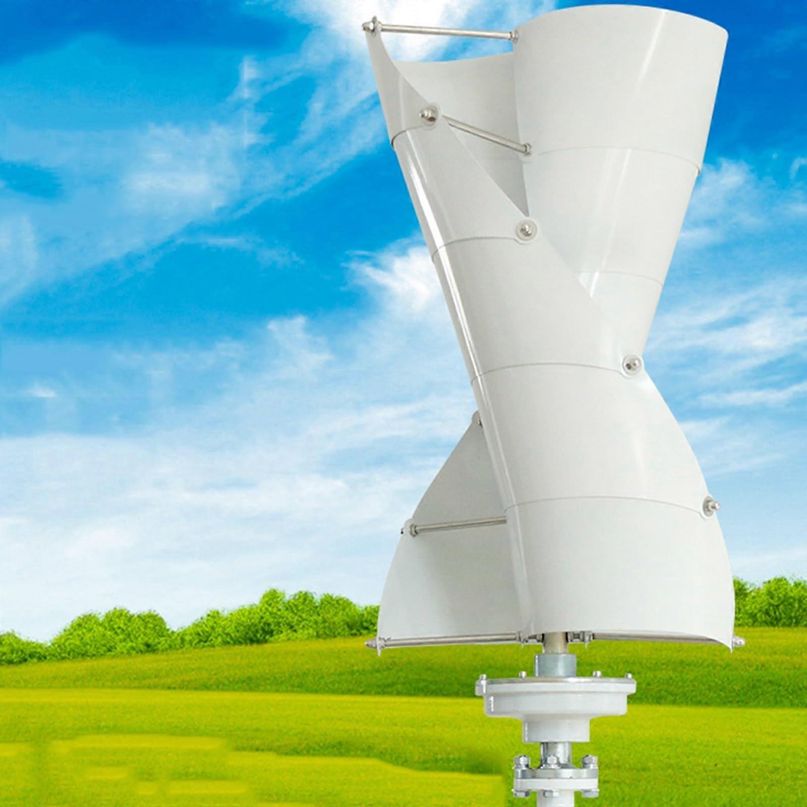 4000W Vertical Axis Wind Turbine 12V with LowWind Start Efficiency Spiral Blades and Controller