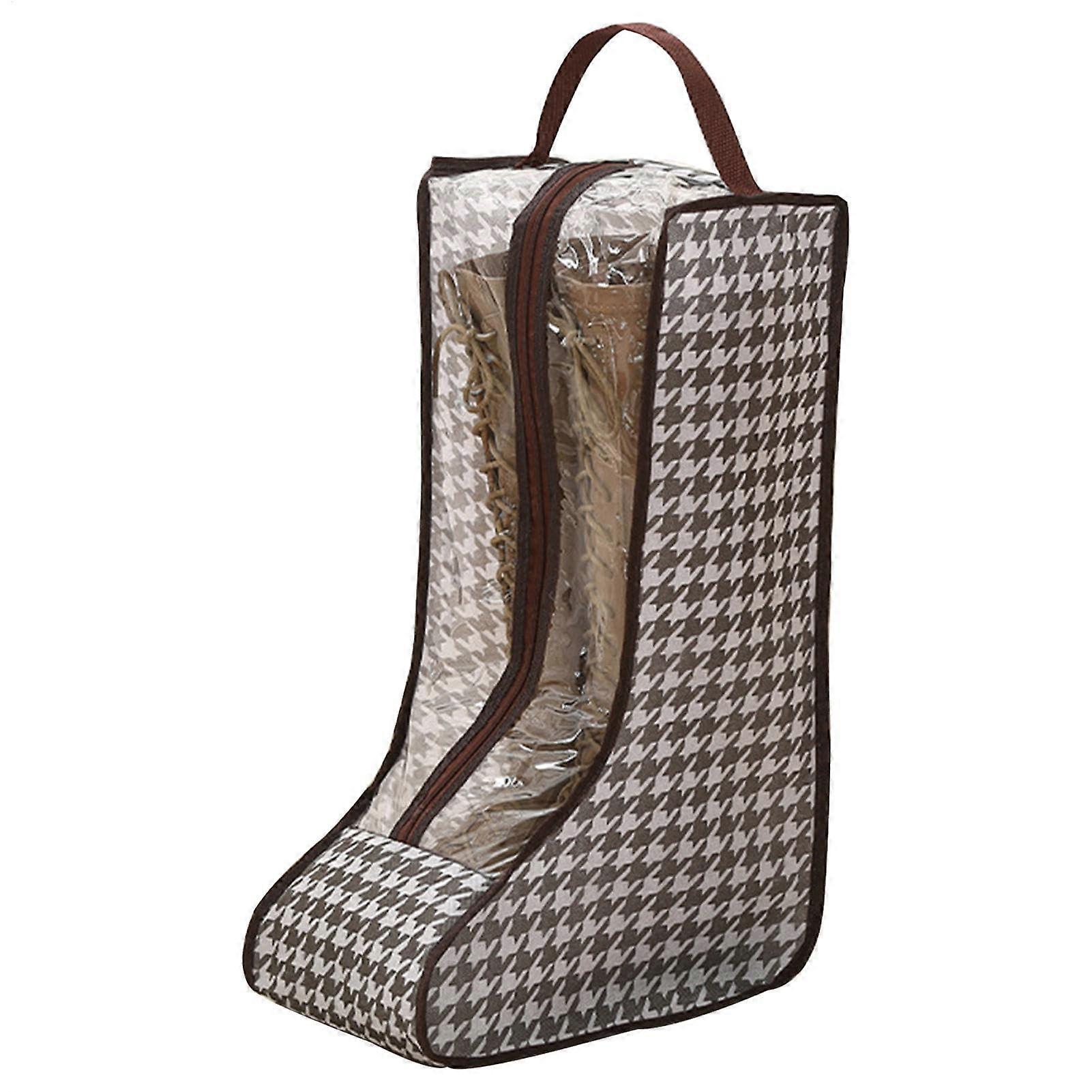Boot Storage Bag with Clear Window, Waterproof Dustproof Long and Tall Boot Organizer with Handle