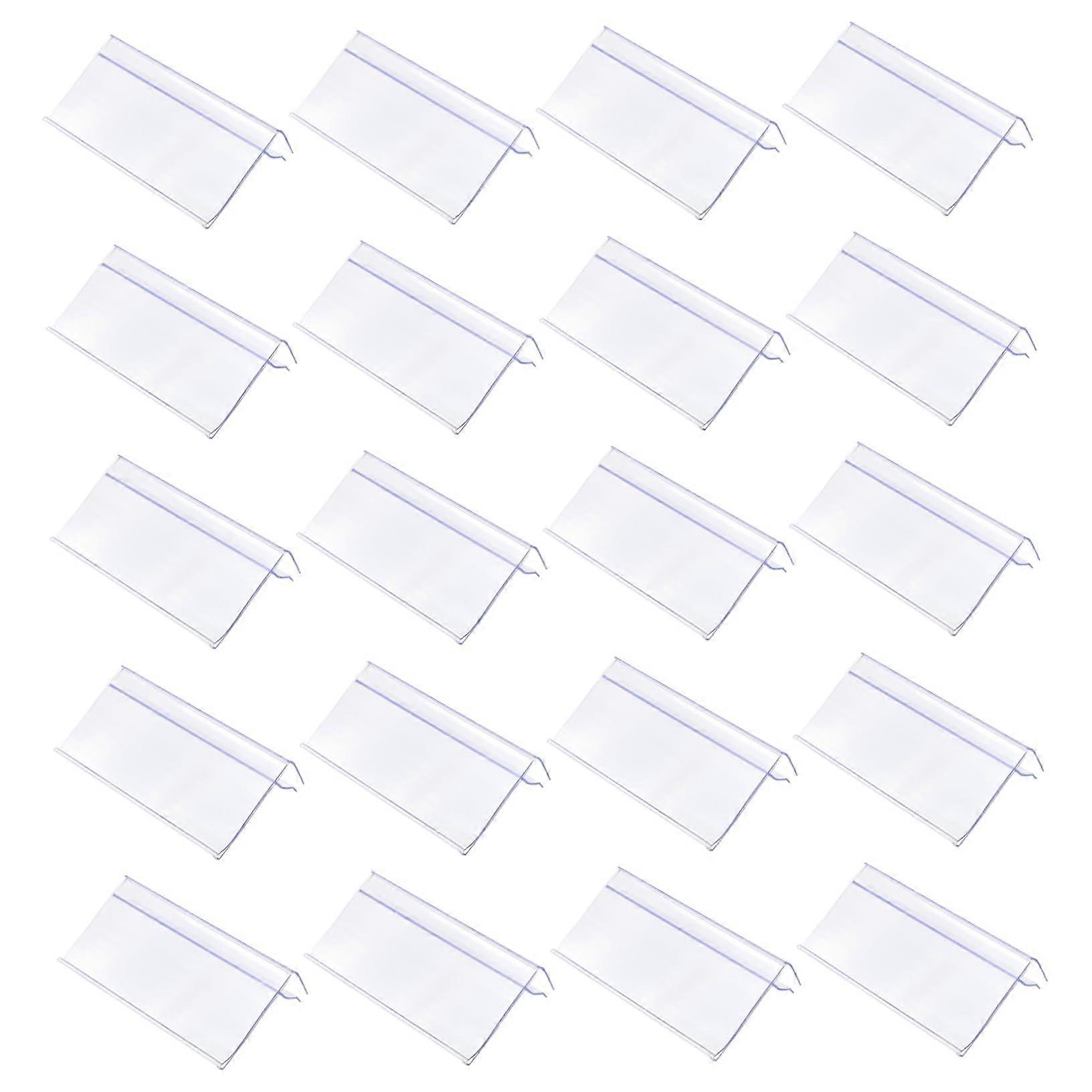 30pcs Plastic Shelf  Tag Holders for Supermarket Retail Quick Label Updates Durable Design