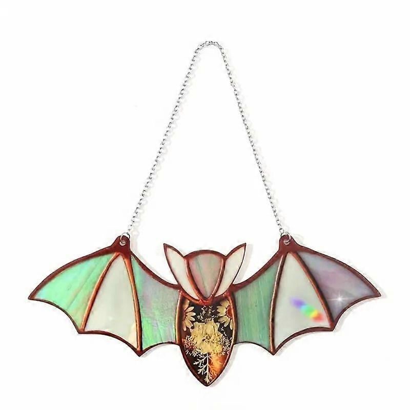 Bat Stained Glass Window Hanging Wall Art ,C