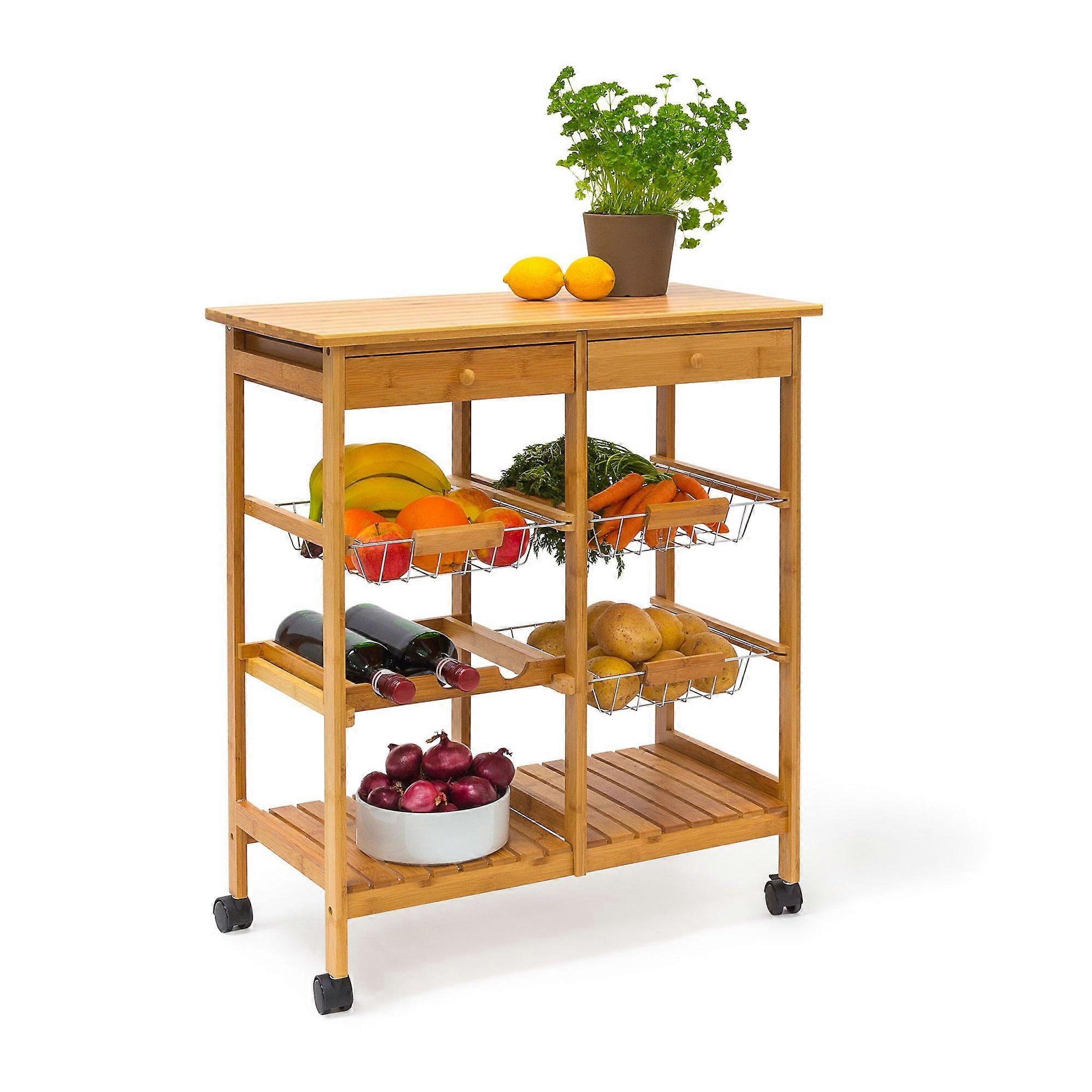 JAMES XXL serving trolley with 3 baskets