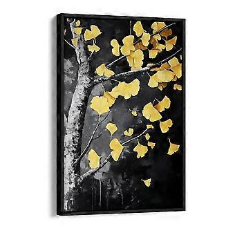 GOLD LEAVES ON BLACK BACKGROUND jigsaw puzzle game for adults and kids H2980