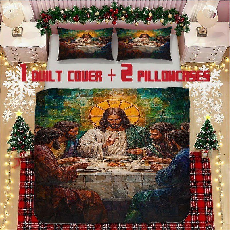 The Last Supper Soft Printed Bedding Set Polyester Fabric Decorative & Warm