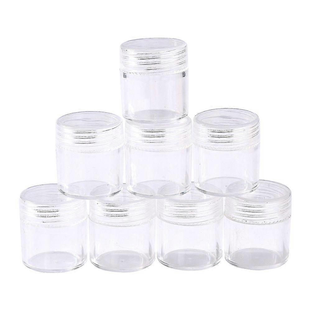 Plastic Beads Containers Column Clear 2.5x2.8cm Capacity: 5ml(0.17 fl. oz)