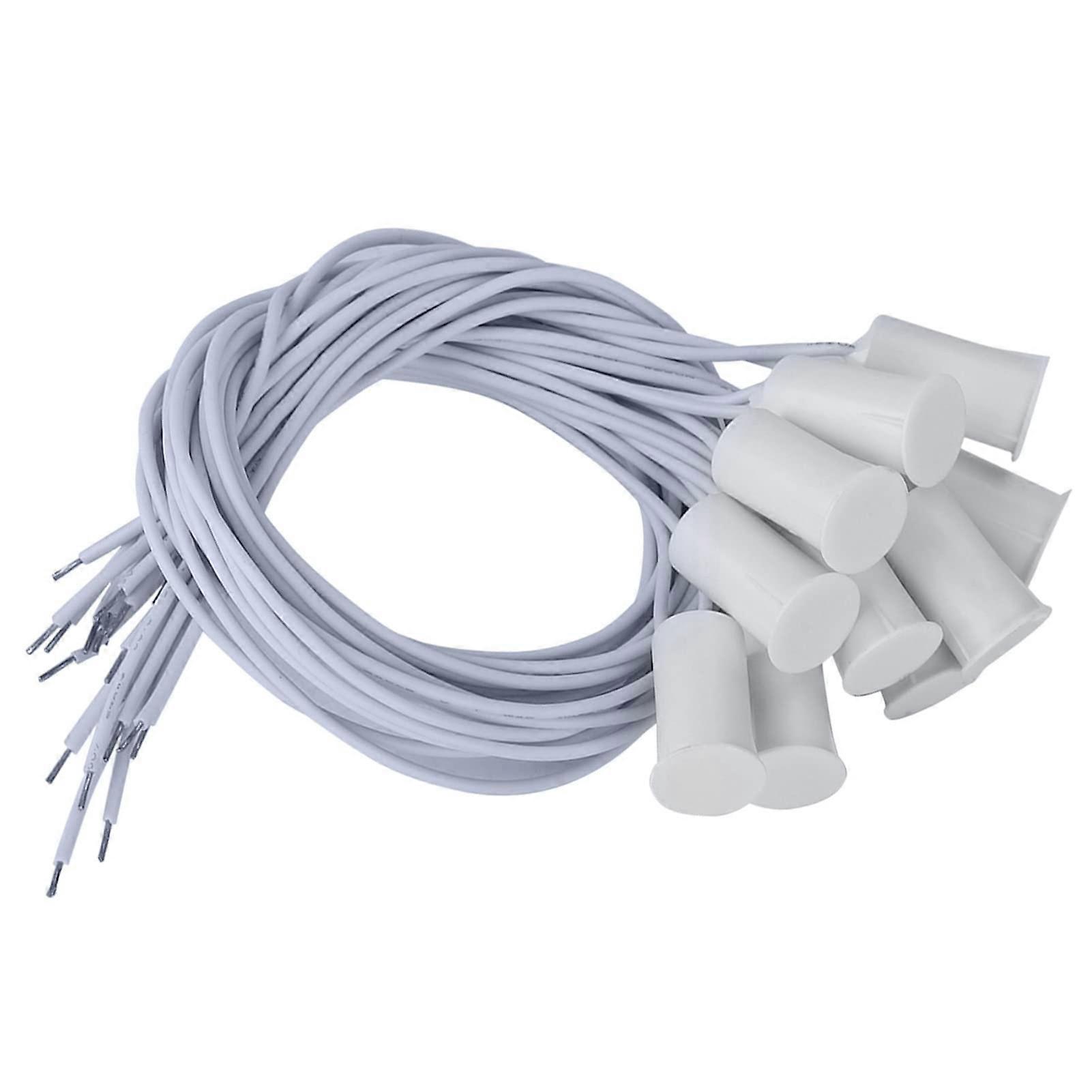 Door Window Alarm Sensor 10 Pairs, Magnetic Contact Switch for Wired Wireless Home Security Systems