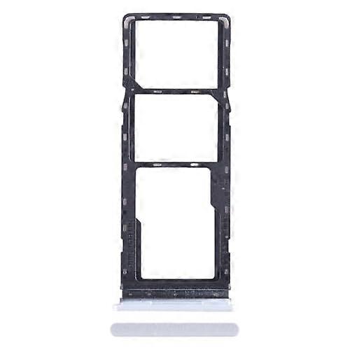 Silver SIM and Micro SD Card Tray Holder Precise Fit Replacement for Tecno Spark Go 2022