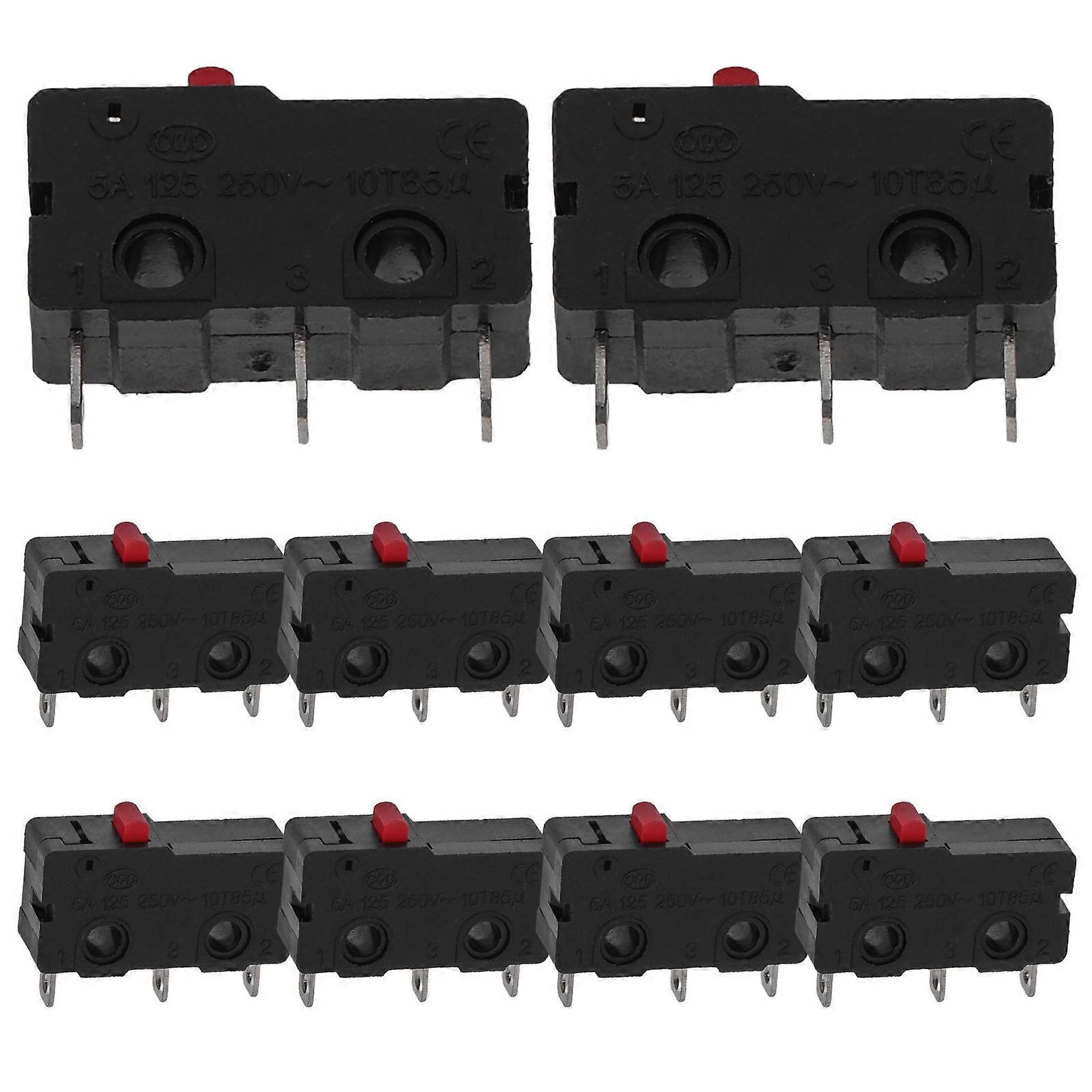 Limit Switch Appliance Switch for Switching 10Pcs Black Micro Replacement