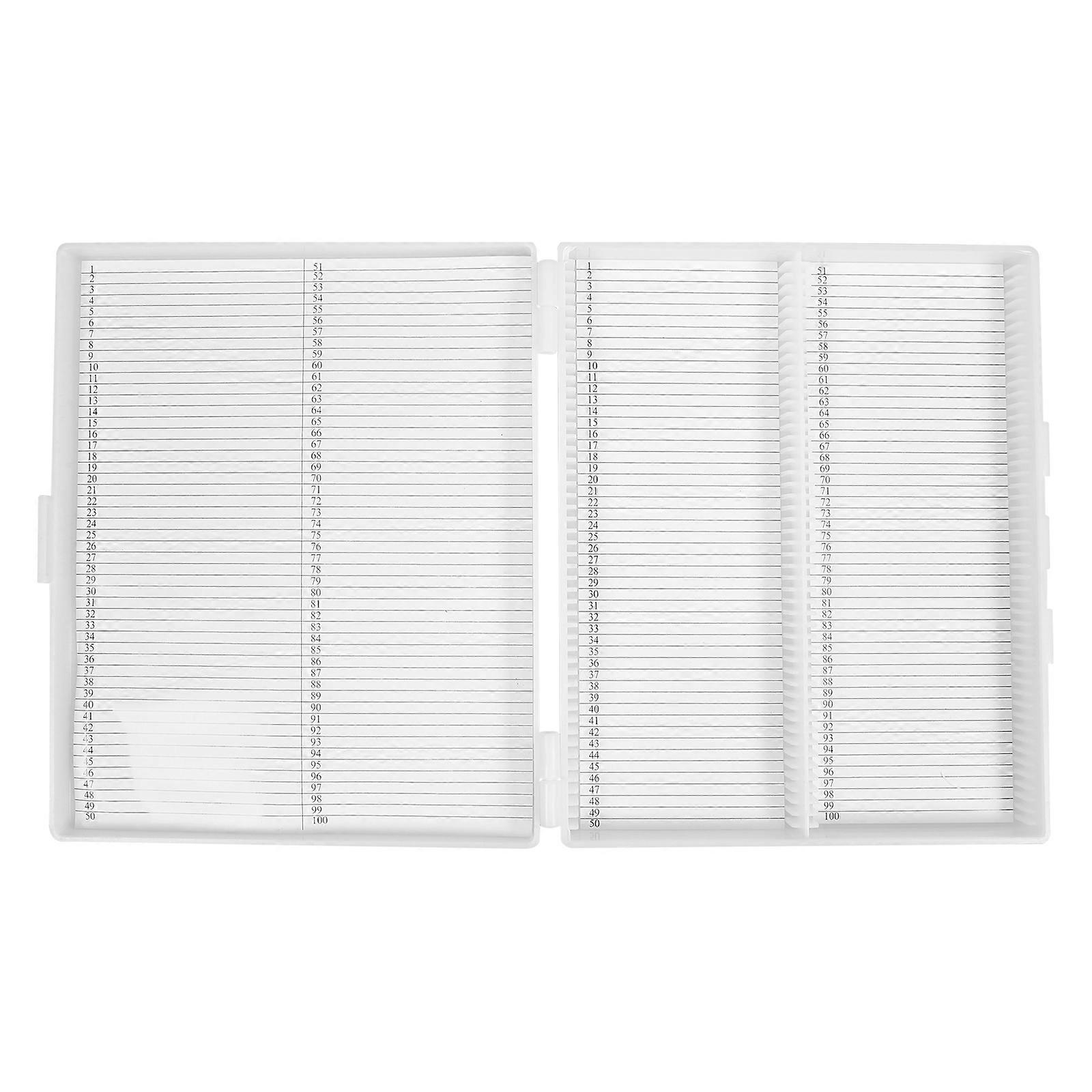 White Microscope Plastic for Storage Use 5Pcs Holds 100 Slides