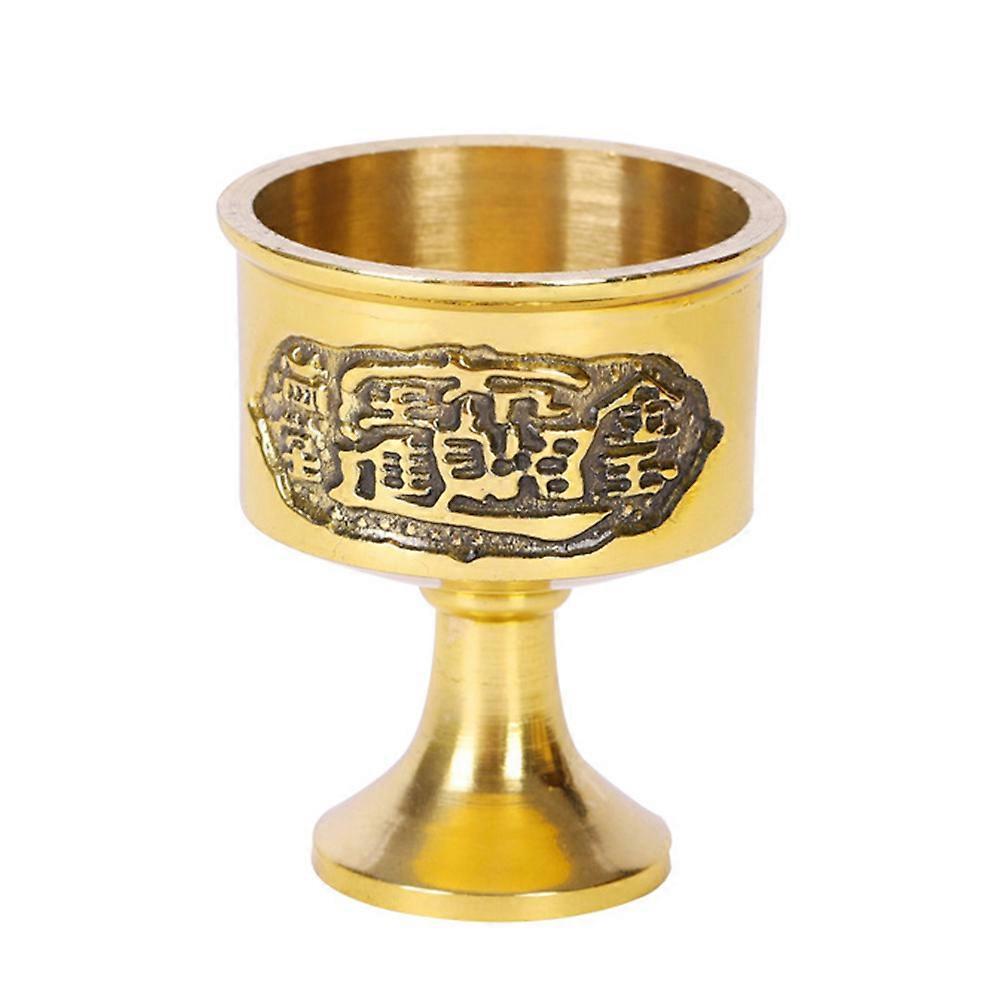 Retro Cup Copper Water Cup Holding Liquid Interior Decoration Round 1Set