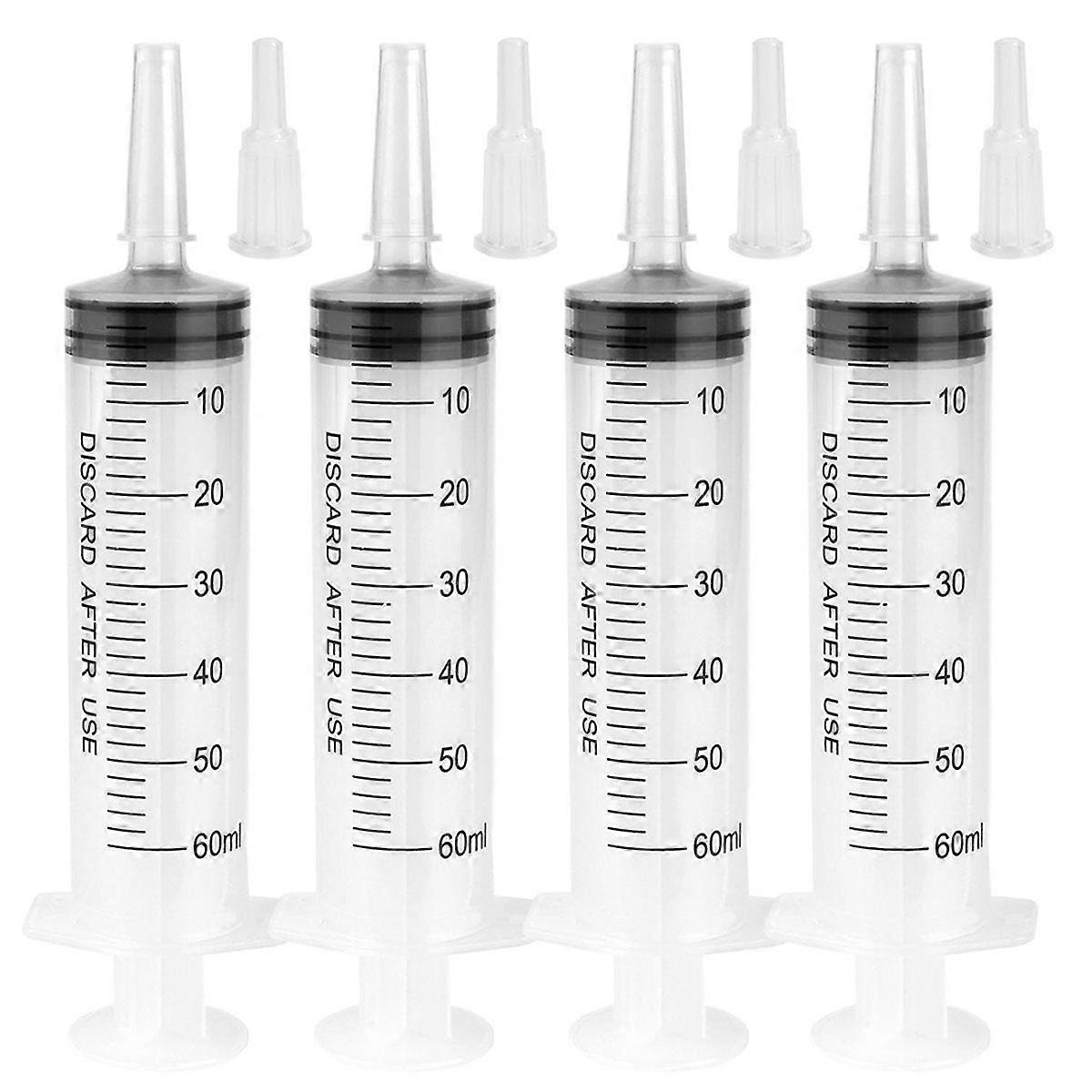 10 Pack 60ml Plastic Syringes, Sterile & Individually Sealed for Liquid Handling