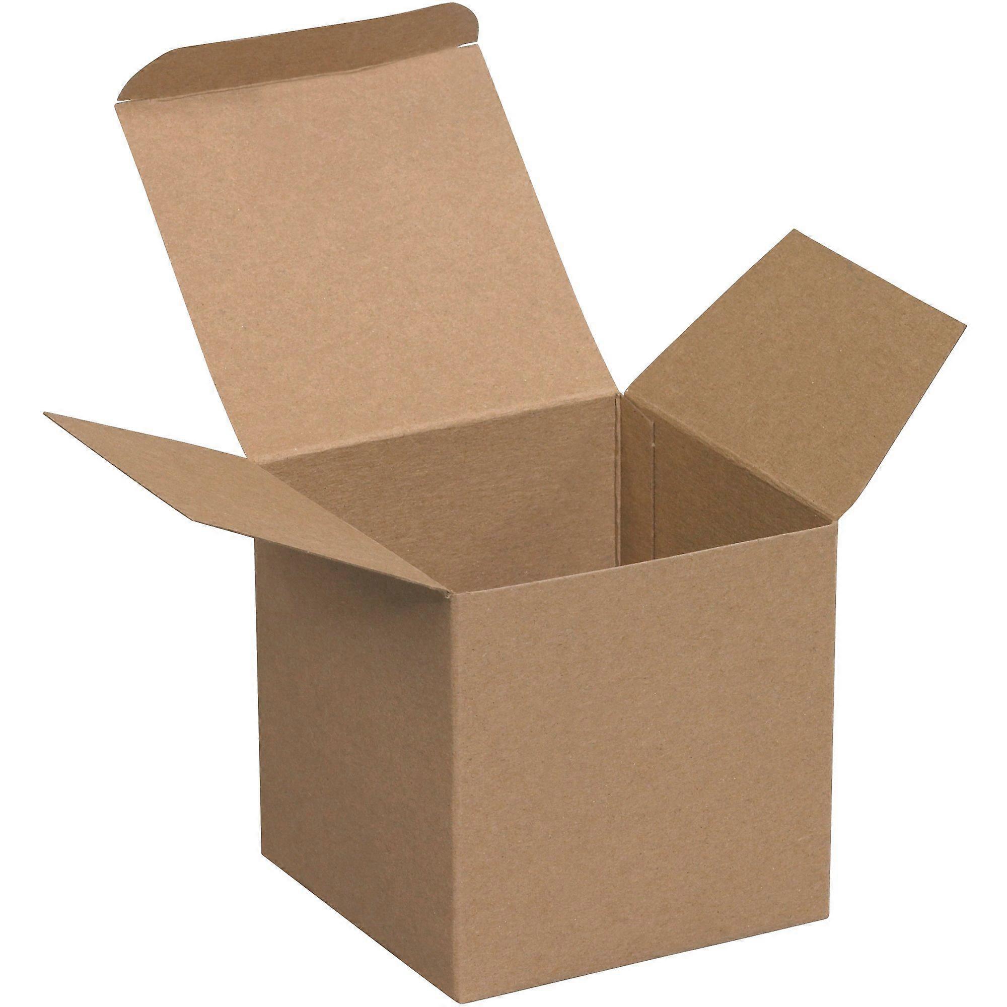 Reverse Tuck Folding Cartons 5x5x5 White Cardboard Boxes Bulk Pack with Secure Closure