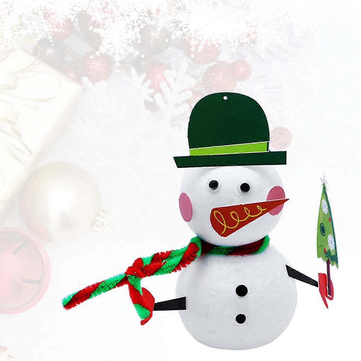 DIY Materials Snowman Craft Kit for Nursery School Round Hat 1Set Developing Interest in Learning