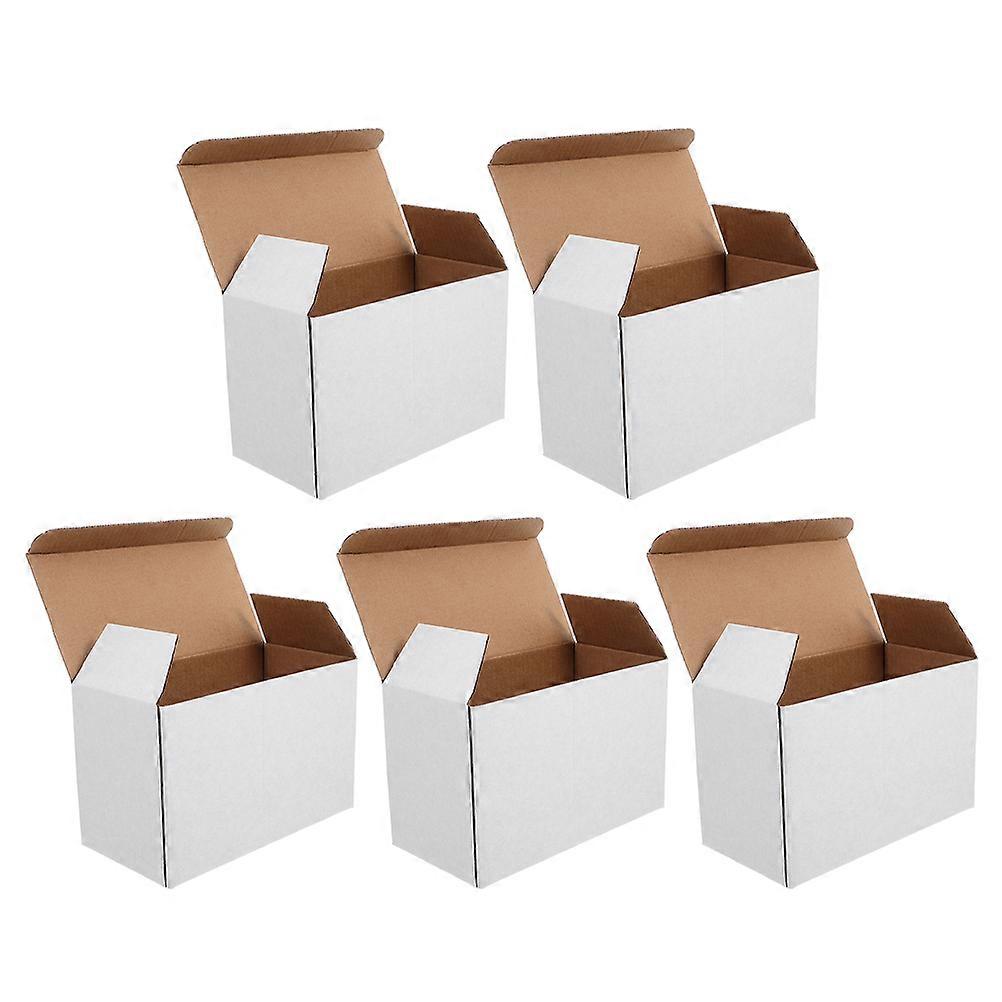 White Packaging Boxes for Storage 5Pcs Corrugated Cardboard