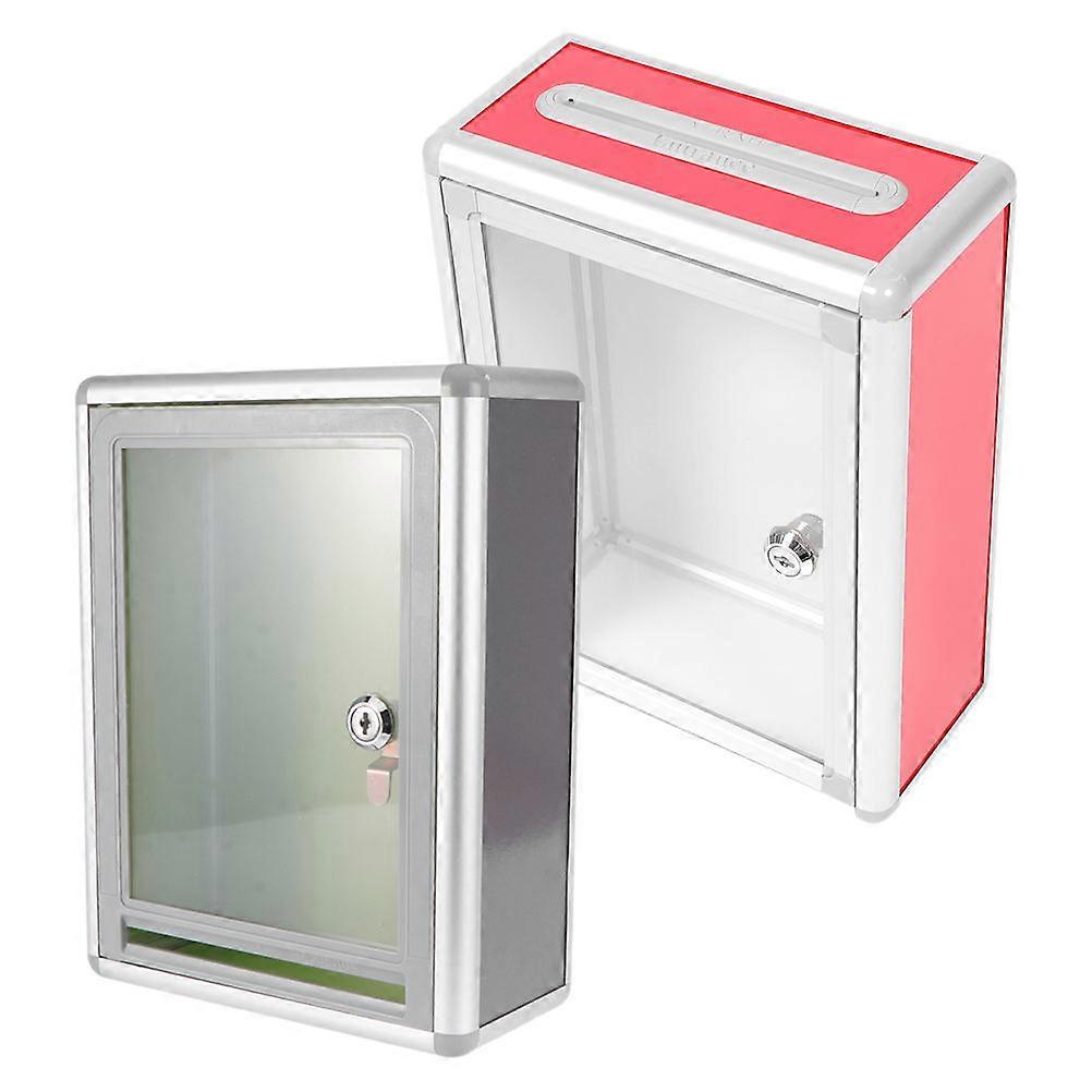 Mail Box Wall Mount Locking Letter Storage Box for Home Use 2Pcs