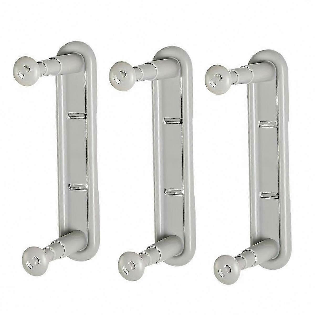 Adjustable Wall-Mounted Clothes Rack in Gray for Space-Saving Storage Solutions