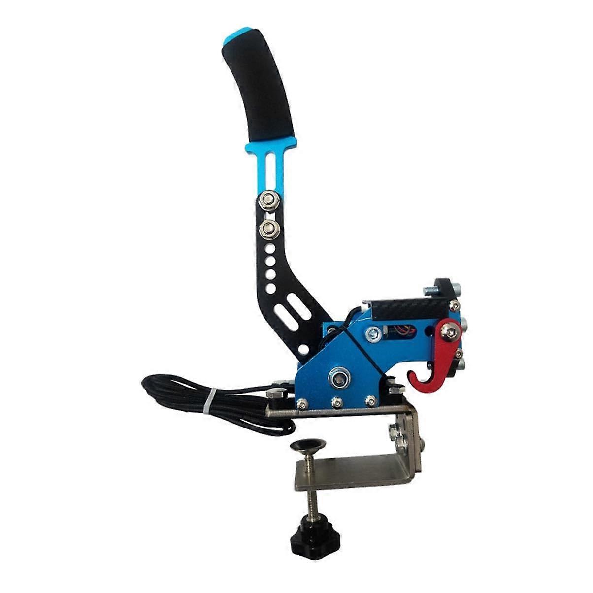 USB Handbrake for PC Racing Simulator with Stable Desk Mount Blue 64Bit Precise Drift Control