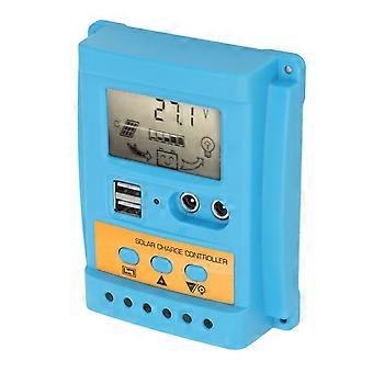 50A Solar Charge Controller 12V 24V Auto Detect Dual USB LCD Display  Efficiency Regulator for Sealed Battery