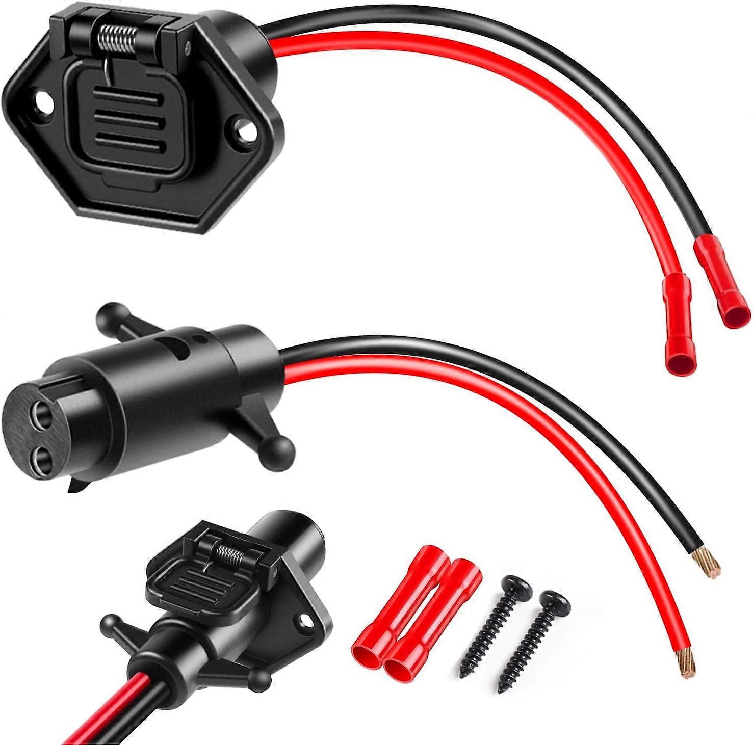 Waterproof Trolling Motor Plug 12V-24V, 8GA 2-Wire Quick Connect for Minn Kota Boats – Compatible with Minn Kota