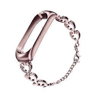 Heart-shaped Watch Band Adjustable Length Sturdy Multifunction for Men Women Pink