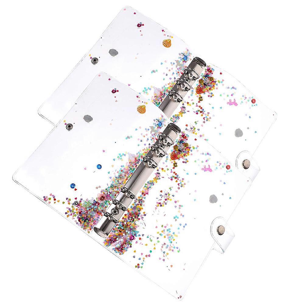 10Pcs Glitter Binder Notebook Cover for Organizing Multicolor Plastic Sheets