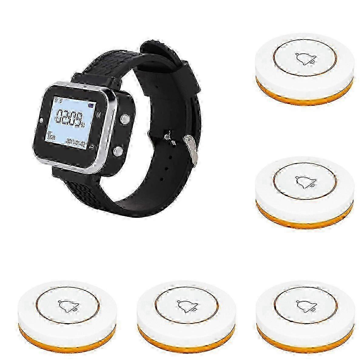 Wireless call transmitters for restaurants with 5 buttons