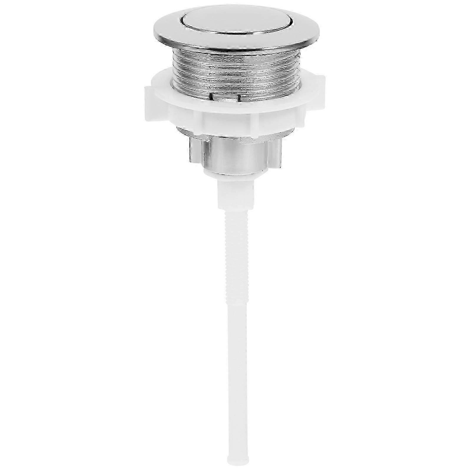 Single Flush Toilet Water Tank Replacement Button Silver