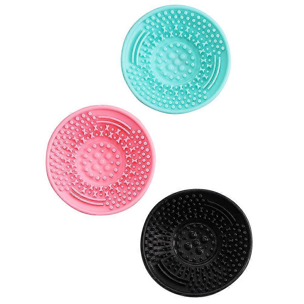 Makeup Brush Cleaner Silicone Cleaning Mat for Brush 3Pcs Set