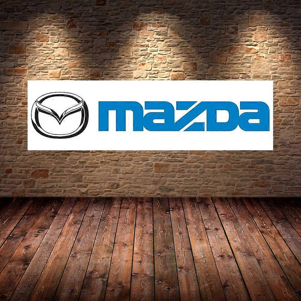 Banner de texto azul Mazda FB1493