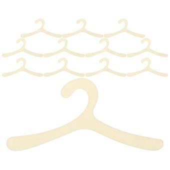 Juego de 12 perchas para ropa de mascotas, color beige, de ABS resistente, para uso doméstico (perros y gatos pequeños).