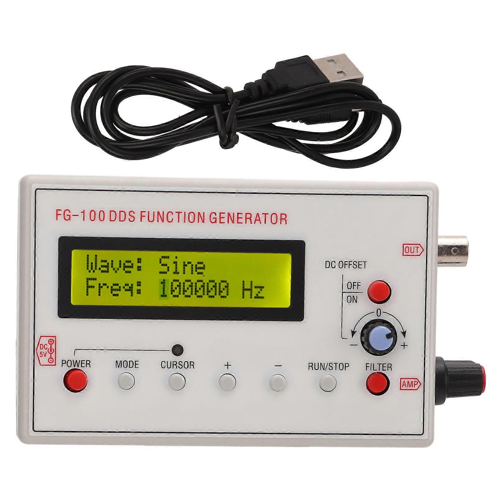 Function Generator with DDS Technology, DDS Function Generator for Electronic Circuit Testing and Debugging, Sine Wave Output 1Hz to 500kHz, Square