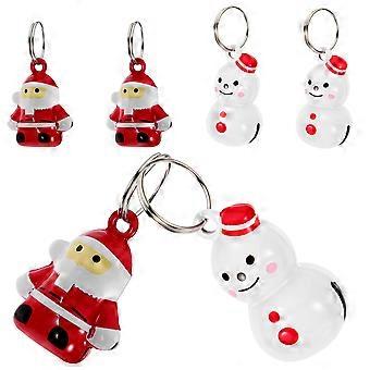 Assorted Color Pet Collar Bell Copper for Christmas Decor 12Pcs