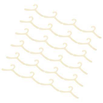 Pet Clothes Hangers for Mini Dogs Organizing Apparel 48Pcs Durable Beige ABS