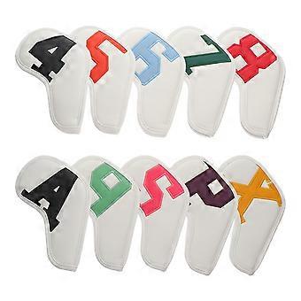 Golfs Pusher Sleeve for Protection 10Pcs PU White Putter Cover