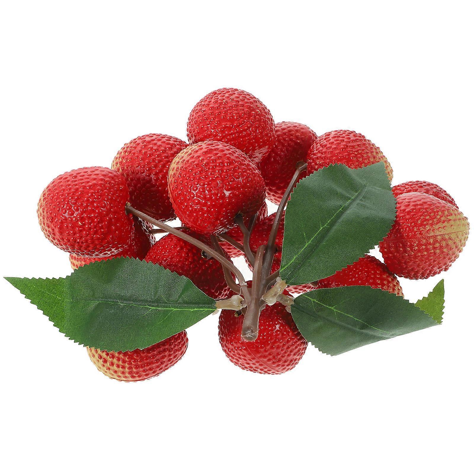 Fake Fruit Litchi Simulation Model for Decoration 2 Bunches Assorted Color