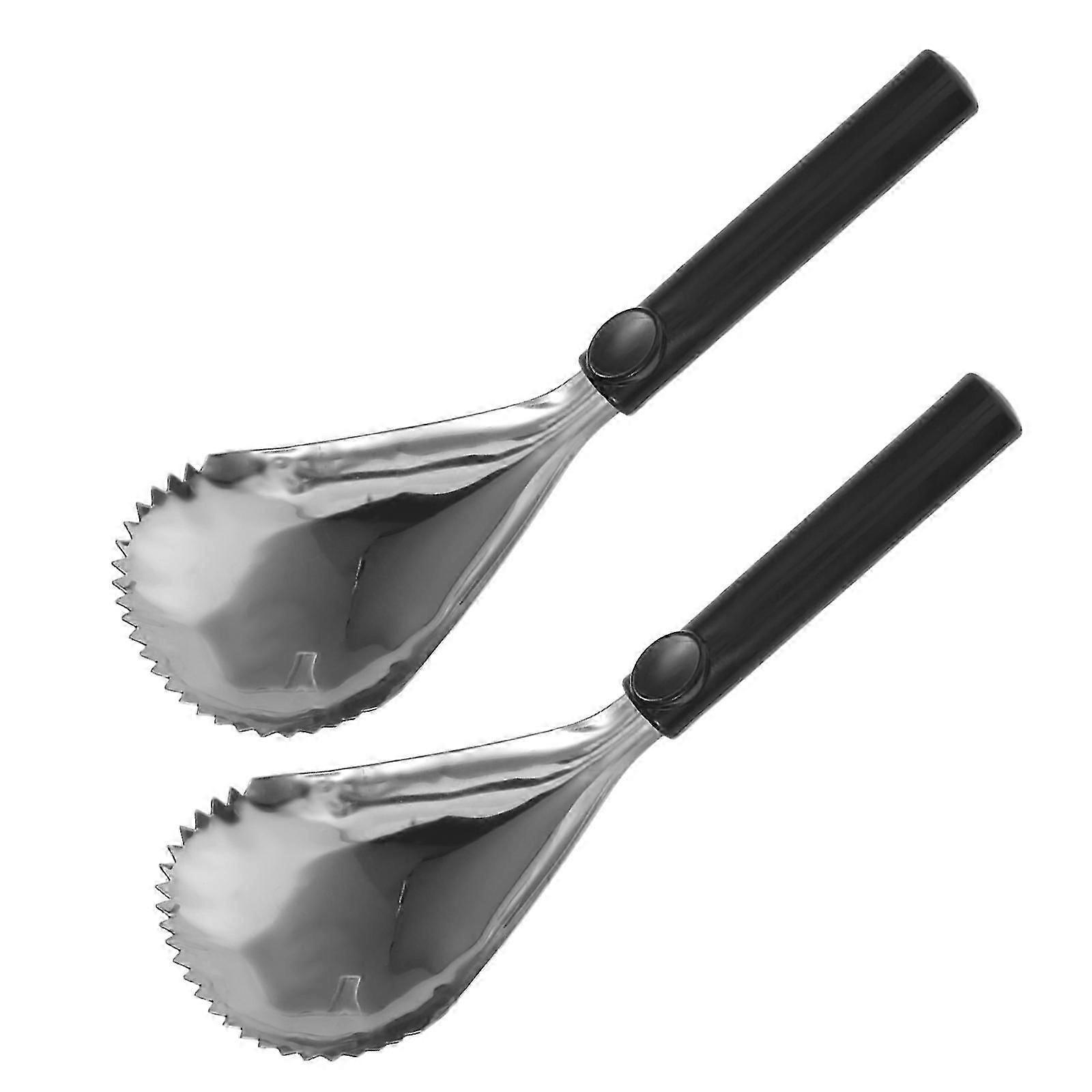 Fruit Pulp Extractor Manual Pumpkin Corer Scoop 2Pcs Black for Kitchen
