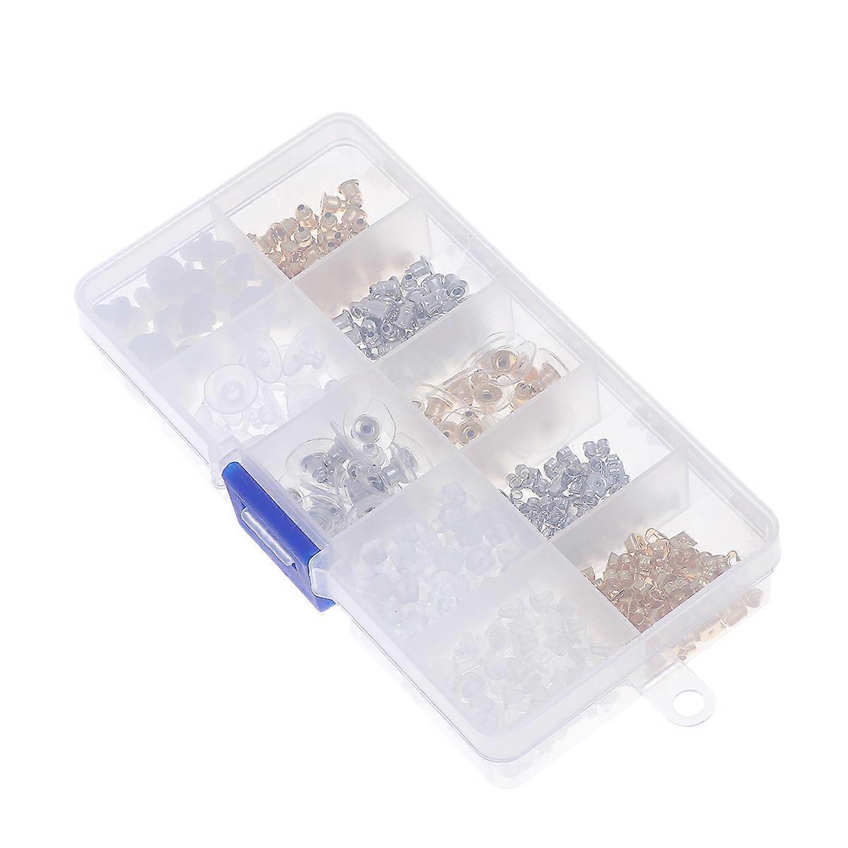 Ear Stud Accessories Transparent Plastic Earring Backs for DIY 1 Box