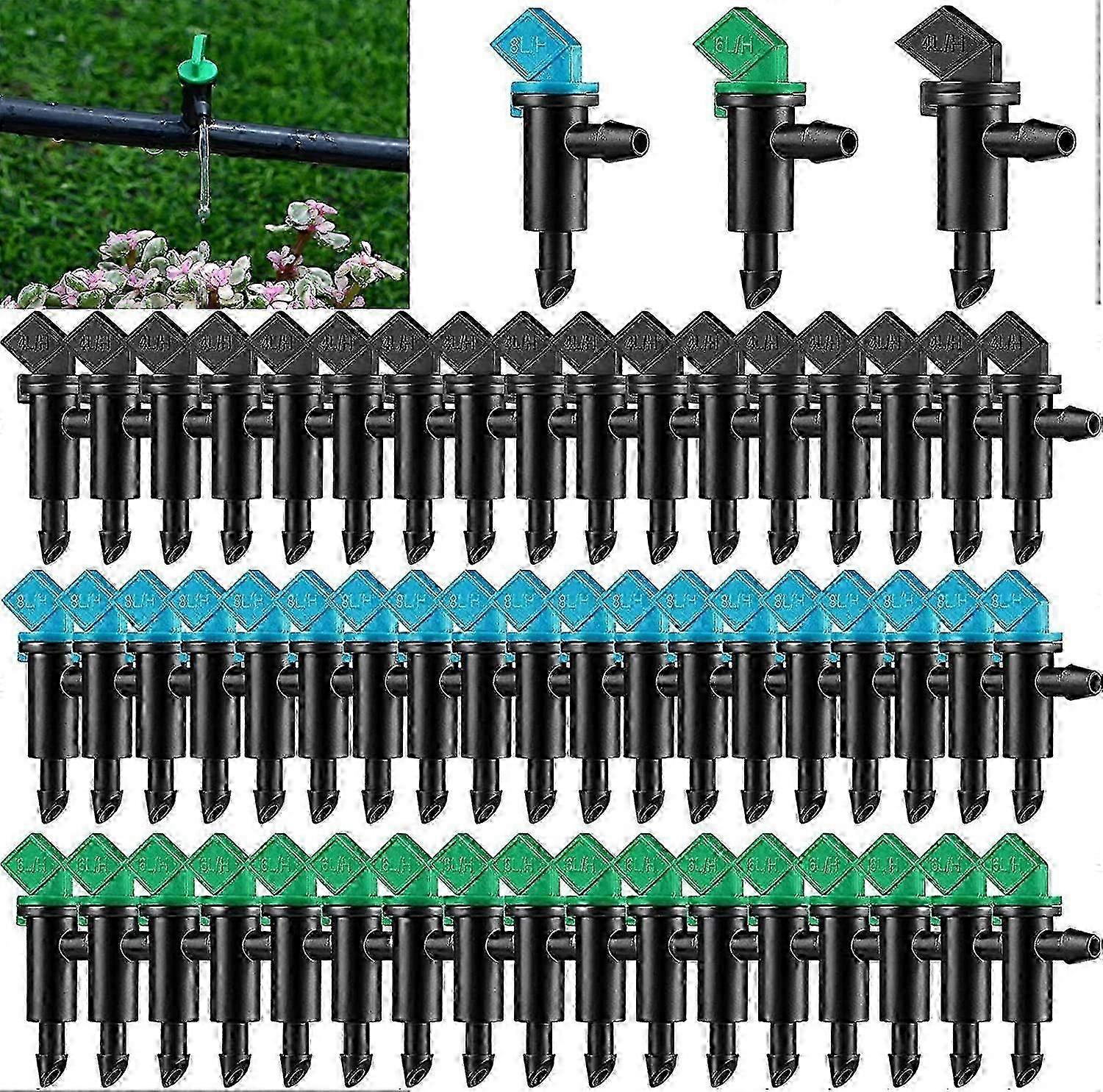 60Pcs Irrigation Drip Emitter, HOINCO 3 Sizes