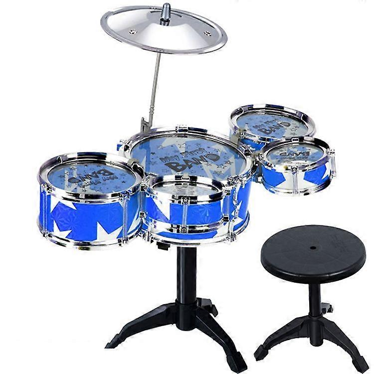Child Simulation Shelf Drum Drum with Jazz Drum Chair Set